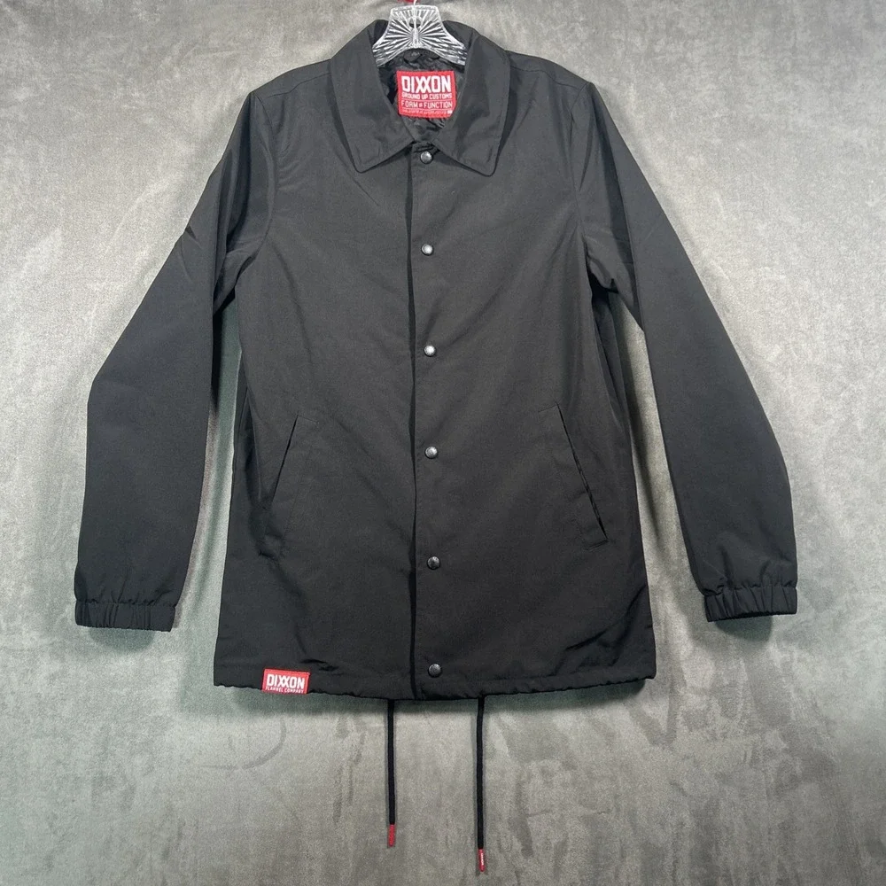Dixxon Ground Up Customs Mens XS Black Snap Windbreaker Work Jacket